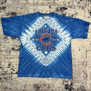 Vintage Lee Sports Tie Dye Chicago Cubs All Over Print Shirt Sz XL Single Stitch